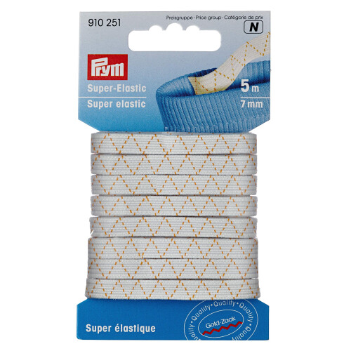 Prym Prym - Prym White (7mm, 5m) Super Elastic - 1 Unit