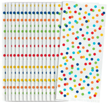 Rainbow Polka Dots Cellophane Bags - Pack of 20 - Transparent Gift Bags for Parties, Celebrations and More