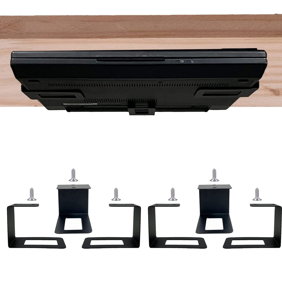 Pmsanzay Laptop Organizer Rack Storage Shelf, Securely Under Desk, Easy To Install, For Keyboard, Routers, Modems, Dvd Player, Network Switch, Etc. 5051225357146
