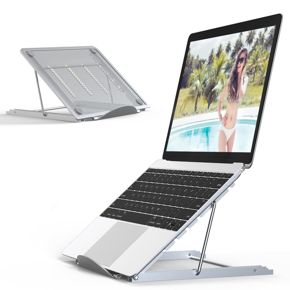 Jumkeet Laptop Stand,Foldable Portable Ventilated Desktop Laptop Holder,Universal Lightweight&Adjustable Ergonomic Tray Mount Compatible With 5051225355166