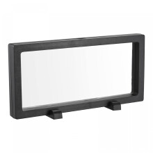 sourcing map Floating Thin Film Display Box with Base 23cm x 11cm x 2cm Black