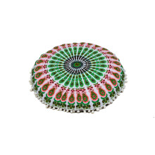 CRAFT KALA 22" Mandala Meditation Floor Pillows Cover Pouf Cover Round Seating Bohemian Mandala Cotton Floor Cushion Cover Outdoor Fireplace Seating