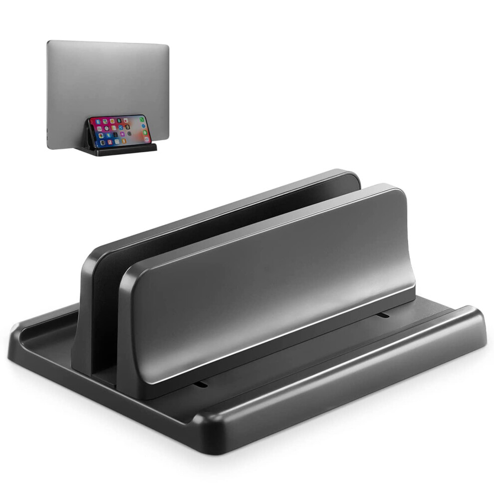 Saklifuo Vertical Laptop Stand 3 In 1 Adjustable Space-Saving Desktop Laptop Holder Sturdy Abs Portable Notebook Dock Compatible With All Notebooks 5051225357795
