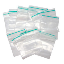 100 Random colour Grip Seal Bags 2 x 2 mm | Reusable Strong Zip Lock | Clear Resealable Plastic Bags | Polythene Packaging for Food Storage, Jewellery