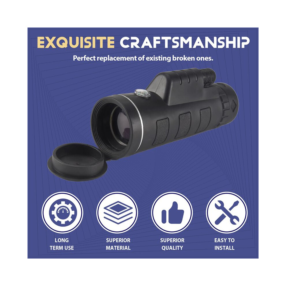 Super High Power 40X60 Monocular Telescope Portable Night Vision Hd Zoom Monocular Binoculars Pocket Telescope Light 6032252763161