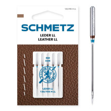 SCHMETZ | 5 Sewing Machine Needles | Leather LL | 130/705 H LL | Size 120/19