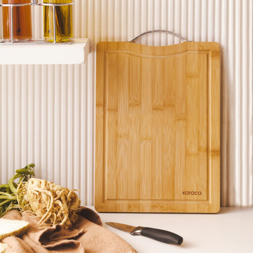 Karaca Owen Bamboo Rectangle Chopping Board, Small, Wood