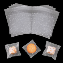 100 Pcs Clear Cellophane Bags with Self Adhesive Seal - Gift Packaging for Cookies, Biscuits, Sweets, Chocolates, Jewelry, Cards - 10 x 10 cm