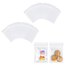 NAYAGOGO 100 Pcs Ziplock Bags - 5 x 7 cm Clear Sealable Storage Pouches, Plastic Seal Bags for Kitchen Storage, Jewellery, Diamond Painting, Small