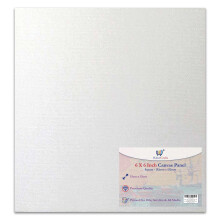 6 X 6? / 15 x 15cm Canvas Panel Stretched Blank Canvas Board Primed Artist Boards 100% Cotton for Oil Paint Acrylic Painting Mixed Media White