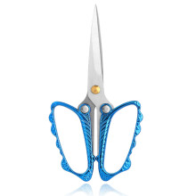 Stainless Steel Small Sharp Pointed Butterfly Handle Sewing Scissors for Embroidery DIY Tools Craft Cutting Tailor Dressmaker Threading Professional