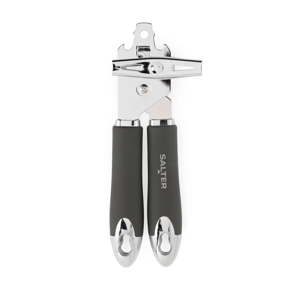 Salter Cosmos Can Opener - Manual Turn Knob, Kitchen Tin Opener, Ergonomic Handle For Arthritic Hands, Weak Hands, Elderly, Camping, Hanging Hook,