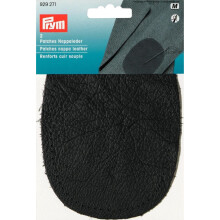 Prym Sew-on nappa leather patches, 10 x 14cm, dark grey