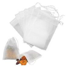 100 Reusable Tea Filter Bags, Tea Filters with Drawstrings, Empty Tea Bags, Reusable Tea Bags for Bulk Tea infusers, Suitable for Bulk Tea, Coffee,