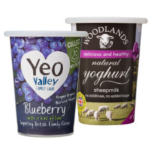 MOOPOPS - Large Pot Tops. 2 Reusable Silicone Lids Specifically Designed to Fit Standard Yoghurt and Cream Pots to Seal in Freshness - Natural (No
