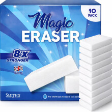 Magic Eraser Sponge for Cleaning by Smith?s | 10 Pack | Trusted by Professional Cleaners | Serving UK Homes for Over 10 Years | 8X Stronger Than