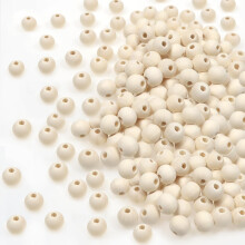 TOAOB 1000pcs 6mm Round Wooden Ball Seed Beads Natural Loose Spacer Beads for Crafting Decoration DIY Jewelry Making