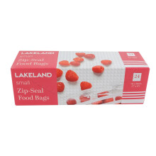 24 Lakeland Zip-Seal Freezer & Food Storage Bags 18 x 20cm Heavy gauge and reusable With Write on Strips