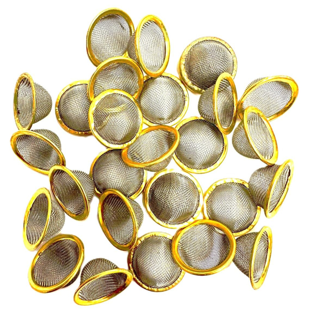 Fenny's Creations 12Mm Pipe Screens Gauze Conical Steel Brass Filter Screen Bowl Mesh Metal Sieve (10)