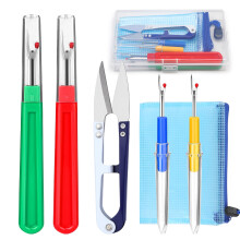 4 Pcs Seam Ripper, Big and Small Stitching Thread Unpicker, Thread Cutter Remover, Seam Rippers for Sewing, Stitch Ripper with Scissor, Storage Bag,