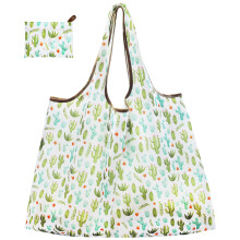 CHEESANHERR Foldable Reusable Shopping Bags, Large Folding Shopper Bag, Lightweight Tote Bag Grocery Bag, Washable Handbag Portable Pouch for Daily