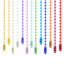 Prasacco 100 Pack Ball Chain Key Chain Rings Metal Beaded Keychain with Connector Dog Tag Chain Keychain Chains for Jewelry Making Hanging Christmas