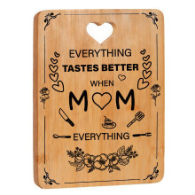 Mothers Day Gifts, Mom Personalised Chopping Board Unique Bamboo Cutting Board Women Birthday Presents Engraved Creative Kitchen Present for Mummy