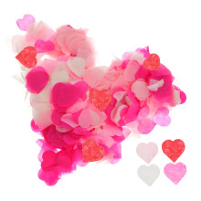 5000 Pieces Of Heart Shaped Biodegradable Confetti,(White, Pink, Rose, Red) 4 Colours Romance Wedding Confetti For Wedding, Valentines, Christmas,