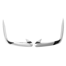 for Tucson NX4 2020 2021 Front Fog Light Lamp Cover Trim Bumper Molding Garnish Eyebrow Eyelid Chrome