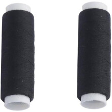 JOYVOX 2pcs Strong Polyester Sewing Thread - Black, 100m Length, Universal for Machine and Hand Sewing