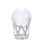 sourcing map Alloy Crystal Ball Display Holder Egg Stand Multiple Diamonds Silver Light Luxury Crown Shape 2PCS 3
