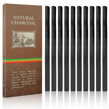 YHTCC 10PCS Charcoal Sticks, 3-5mm Black Willow Charcoal, Drawing Tools Charcoal Pencils for Artists Students and Hobbyists