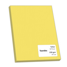 30 Pieces, 230gsm - A4 Yellow Card, Thick Cardstock Paper