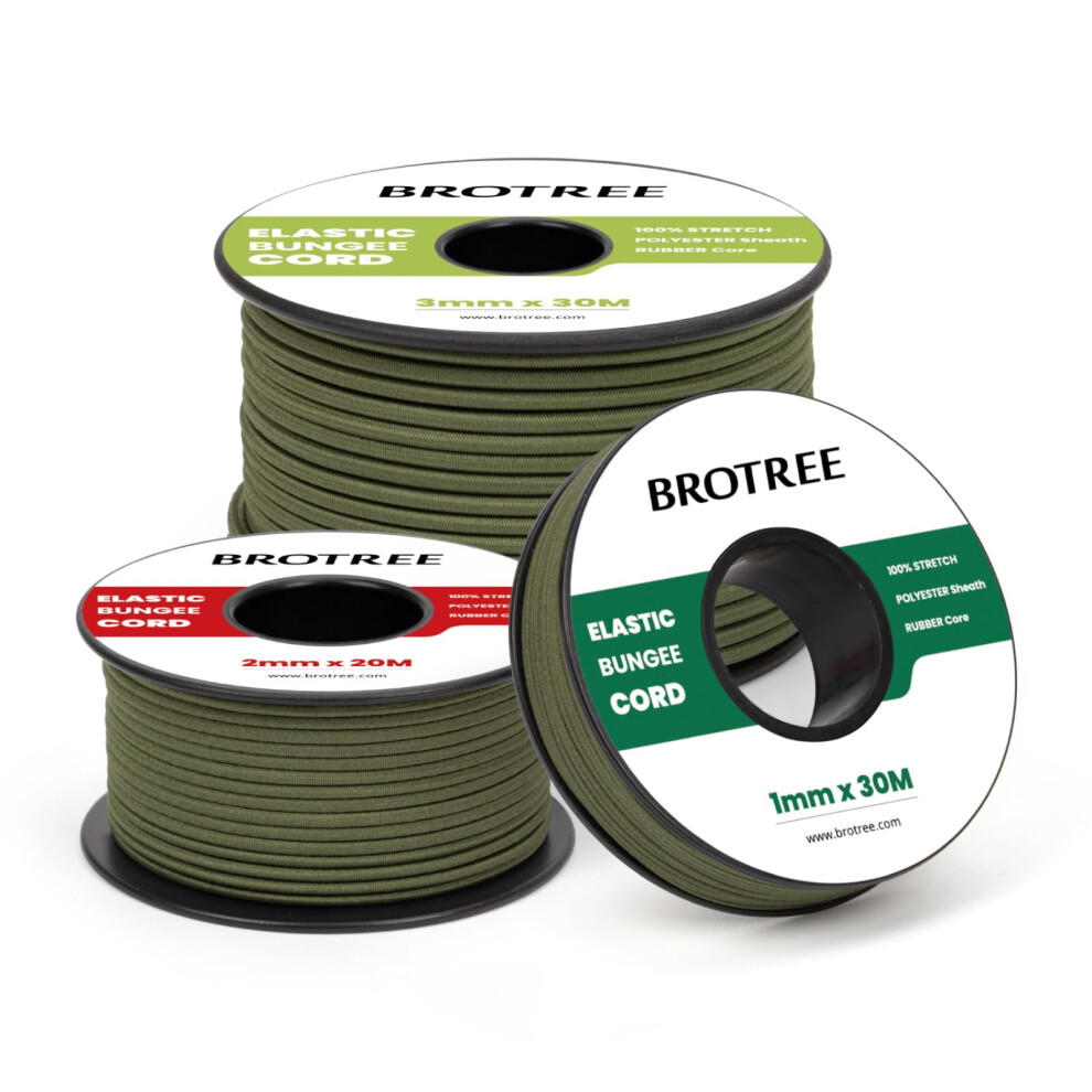 Brotree Elastic Cord Bungee Cord 1Mm X 10M Elastic String Rope For Diy, Crafts, Sewing, Beading, Jewellery, Necklace, Bracelet, Tent Poles And 5051225445577