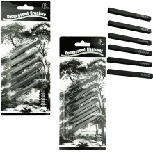 12 Pieces Graphite Material Sticks Square Compressed Charcoal Sticks Drawing Pencils Set for DIY Drawing Crafts, Sketching, Shading, Beginners and