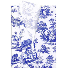 Hjvvr Wrapping Tissue - White & Blue, 20 Sheets, 50x35cm, Perfect for Gifts & Crafts
