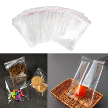 100pcs Self Seal Clear Cellophane Bags,10 * 15cm Self Adhesive Cookies Bags, Small Cellophane Bag,Self Seal Clear Adhesive Plastic Bagsfor
