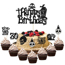 Gyufise 25Pcs RIP 20s Cupcake Toppers Death to My 20s Cake Toppers RIP to My 20s Birthday Decorations Death to My Twenties Party Decorations for Men