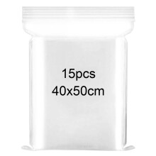 Xingrun 15PCS Resealable Clear Plastic Bags Large Ziplock Bags 40 x 50cm Sealed Bag Storage Bag Press Seal Bags Thickening and Durable Apply to Quilts