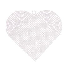 Vaessen Creative Plastic Canvas, Heart-Shaped, 7 Count, Flexible Mesh Sheets for Crafts, Embroidery and Cross Stitch, 6 Pieces, 13x16,5cm,