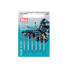 Prym 1.00 x 43 mm Number 20 Tapestry Blunt Point with Eye Embroidery Needles, Pack of 6, Gold/Silver