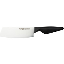 Rockingham Forge Greenworks Nakiri Knife 16cm Blade, Black Recycled Plastic, German Stainless Steel, Dishwasher Safe