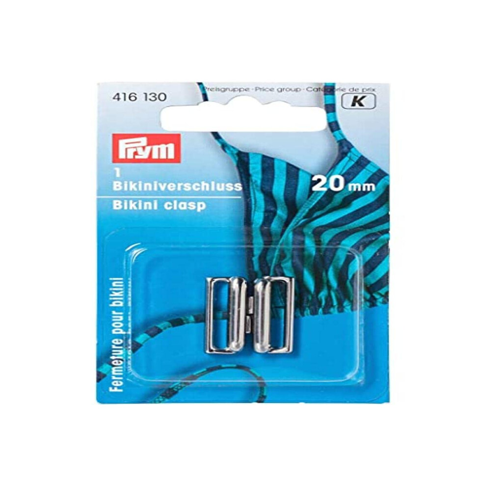 Prym - Bikini And Belt Clasp Silver (20Mm) Steel Hook - 1 Unit