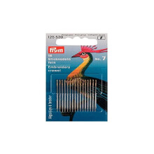 Prym Fine embroidery needles HT 7 si-col 0.70x38mm, Multicolor, 125,539