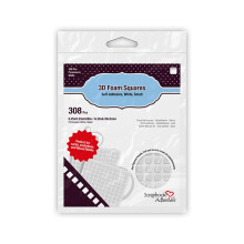 SCRAPBOOK ADHESIVES BY 3L 3D Foam Squares White,6.35 x 6.35 x 2mm