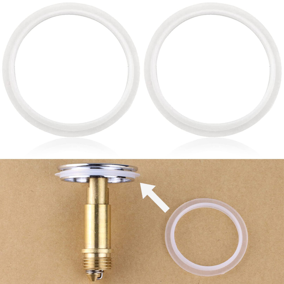 2Pcs Bathroom Sink Drain Plug Stopper Rubber Seal Ring, O-Ring Seal Gasket, Basin Pop Up Plug Replacement Sinkplug For Bathroom,Wash Basin Drainplug- 5051225407285