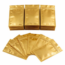 100 Pieces Mylar Foil Ziplock Bag Sample Pouch Self Sealing Double-Sided Color Flat Ziplock Bags Food Grade Storage Vacuum Sealer Perfect for Cosmetic
