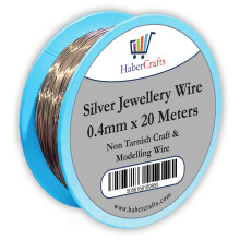 0.4mm Silver Jewellery Wire Tarnish Proof Brass Bendable Metal Wire for Jewellery Making Sculpting Modelling Crafts Wire Weaving & Wrapping (0.4mm -