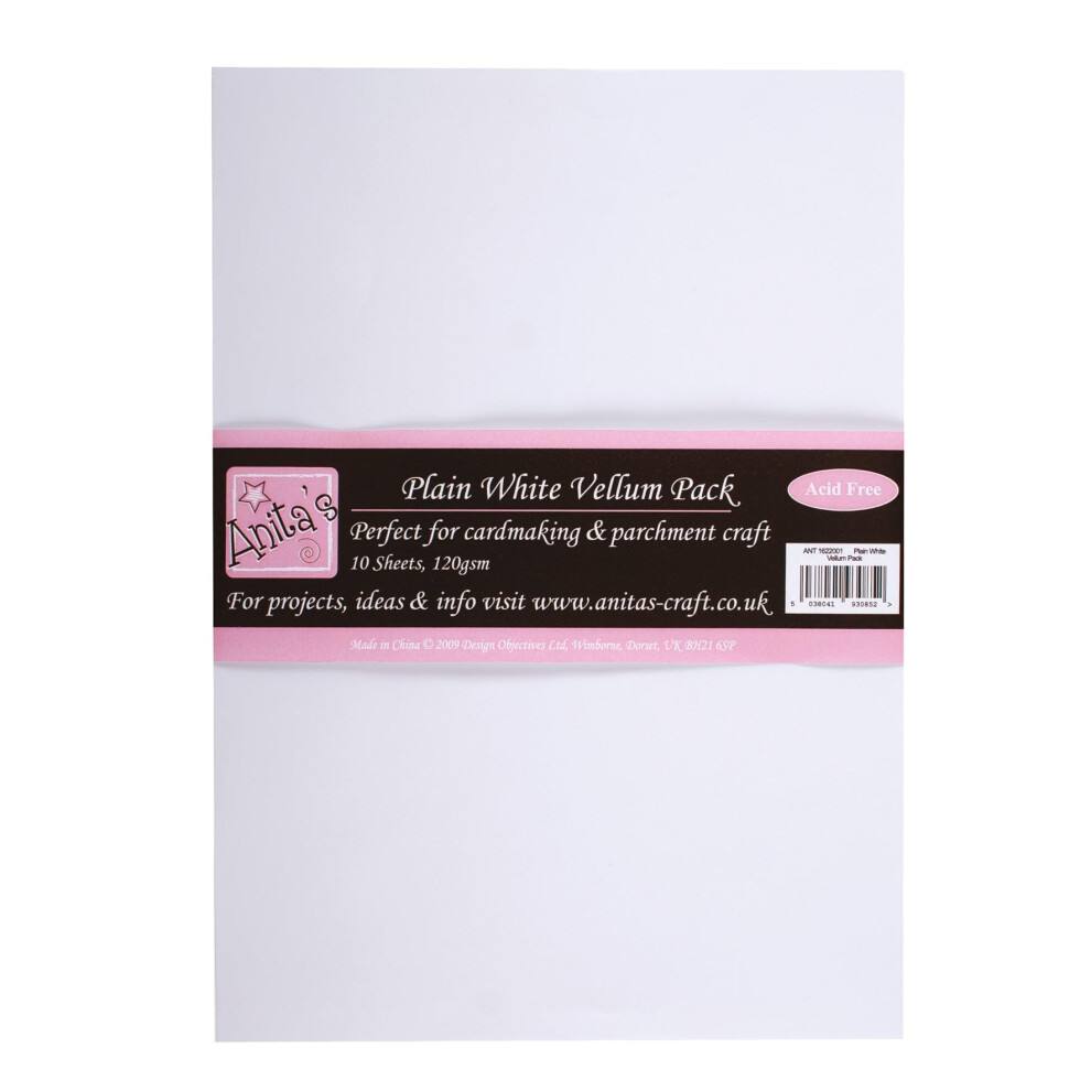 Anita's Parchment Vellum, White, 4 By 4", A1622001
