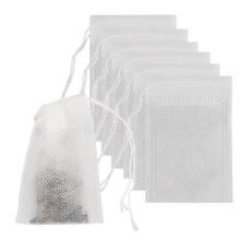 HXMJIED 50 Pcs Muslin Bag, 5 X 7 cm Mesh Bags, Cotton Muslin Drawstring Bags, Reusable Tea Bags, Cheesecloth Bags, Brew Bags, Barrier Bags, for Spices
